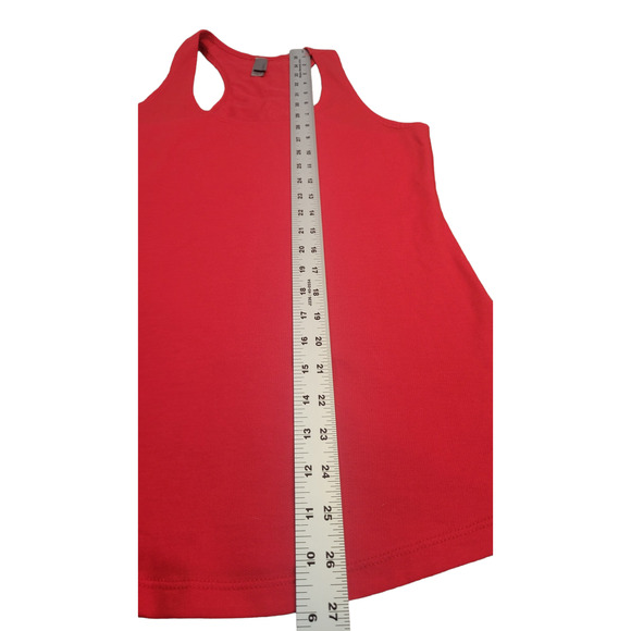 Lot of‎ 2 Small Racerback Tank Tops Sleeveless Shirts 1Red/ 1 White - Picture 8 of 11